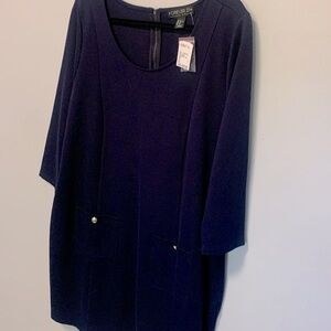 BNWT  2X Classic Navy Blue Dress by Forever XXII+